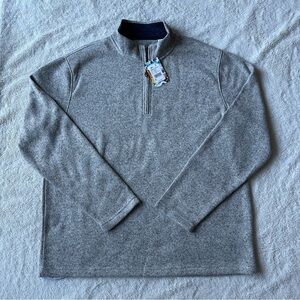 Robert Graham Kenwood 1/4 Zip Pullover Classic Fit Mens Light Gray Sz XL NWT